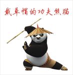 戴草帽的功夫熊猫