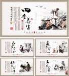 四季养生文化宣传展板设计