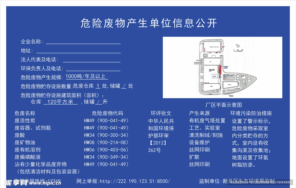 危险废物产生单位信息公开