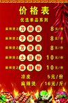 价格表