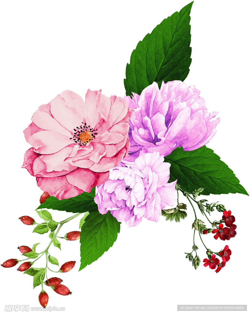 手绘花