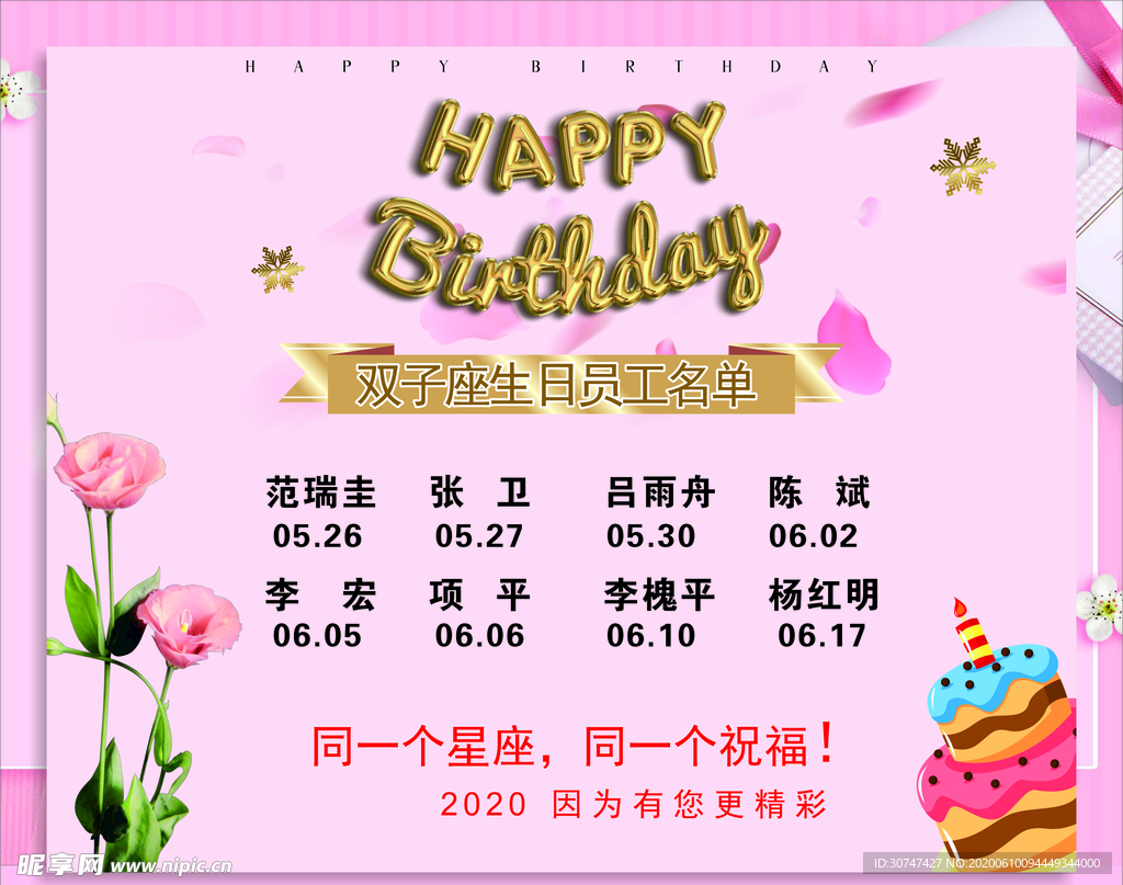 生日展牌