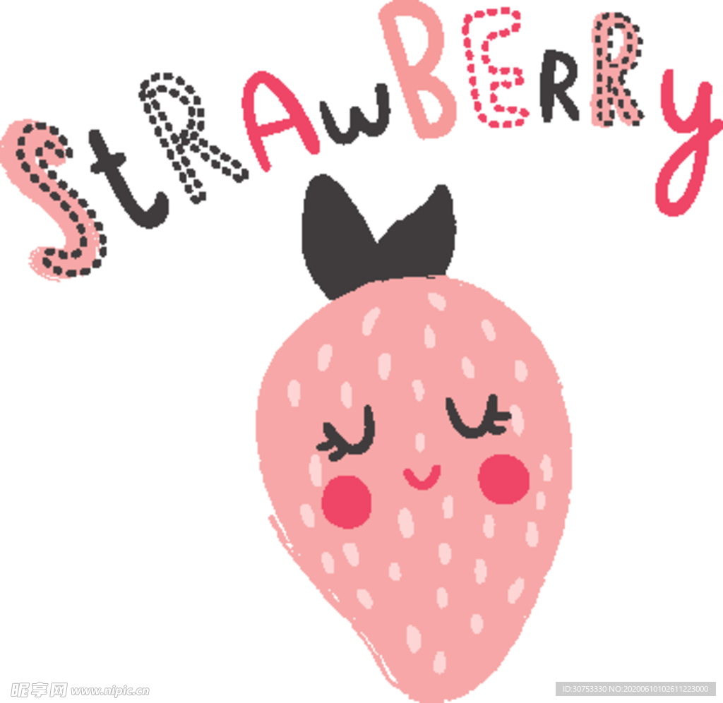 草莓 卡通 水果 矢量 大牌