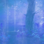 蓝色森林背景