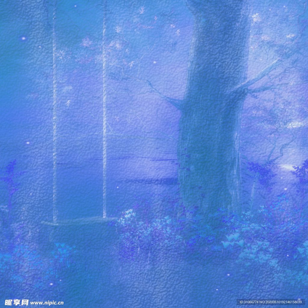 蓝色森林背景