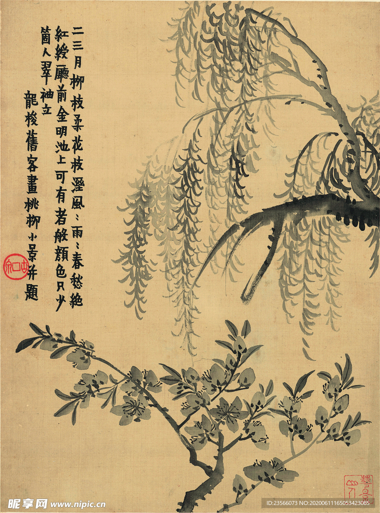 植物花草国画图案