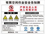 有限空间作业安全告知