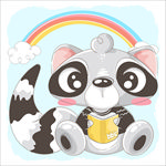 卡通狸猫