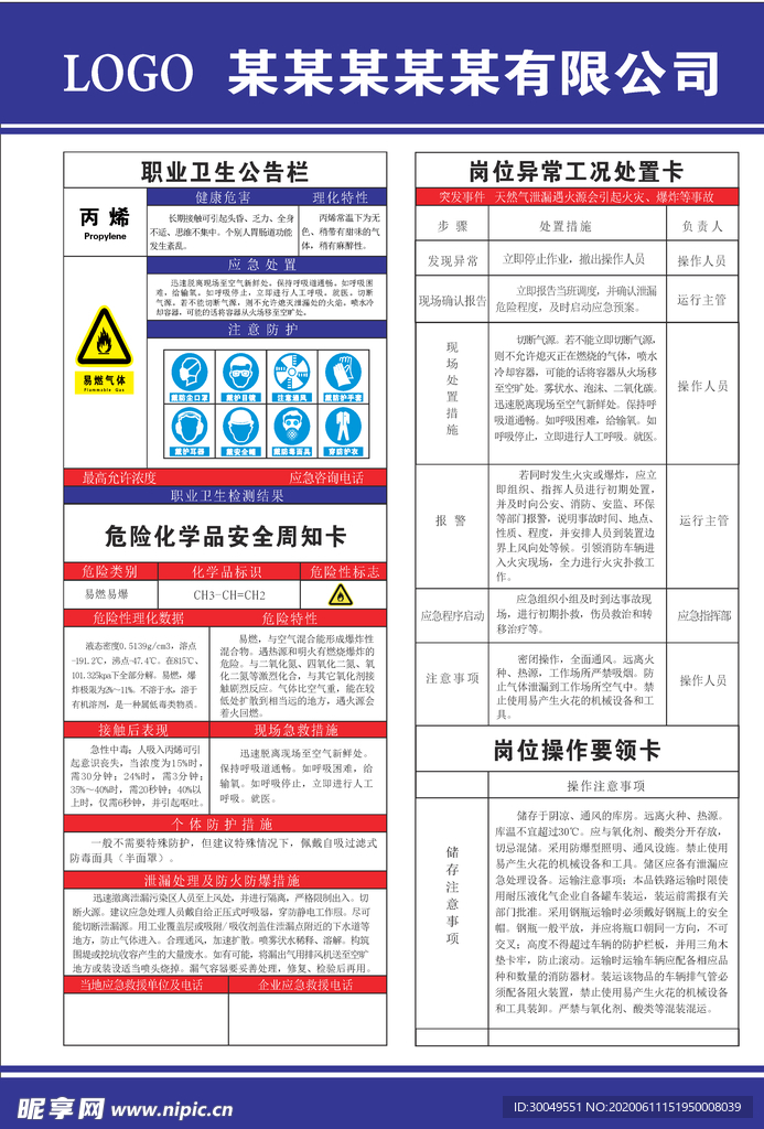 危险化学品安全周知卡