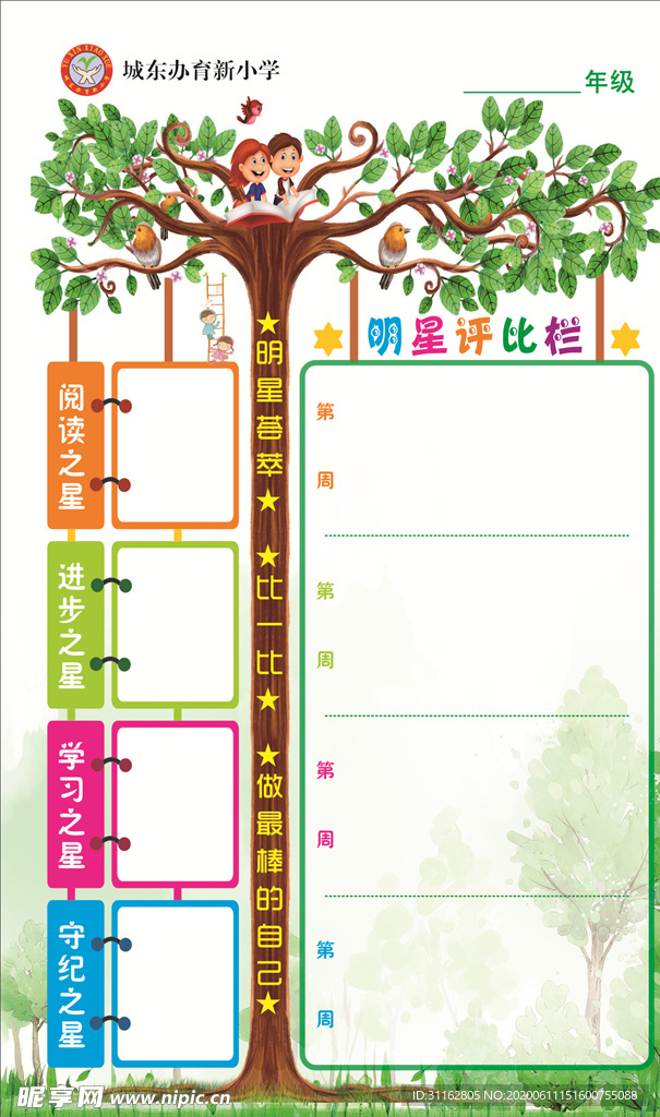 阅读评比栏