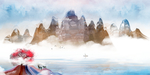 新中式山水背景