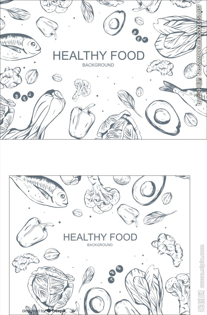 食物素描图