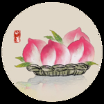 手绘桃子