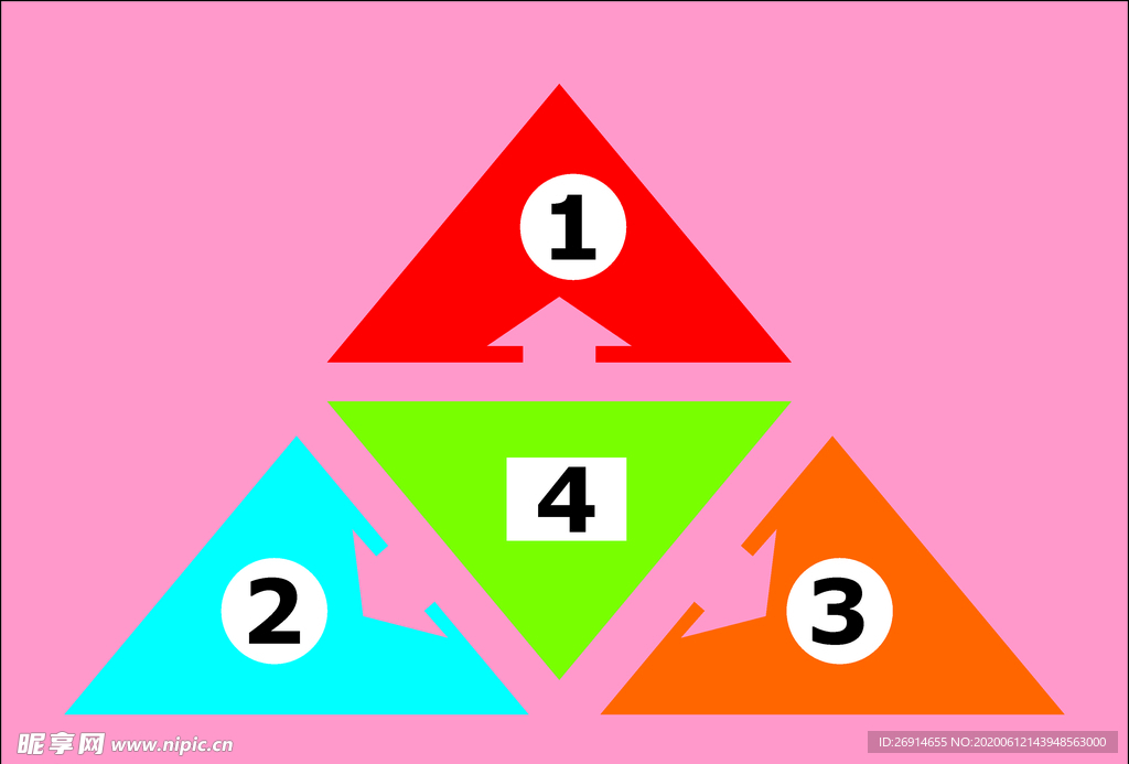 三角形组织架构图标