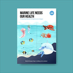 海洋动物海报