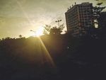 刺眼的夕阳