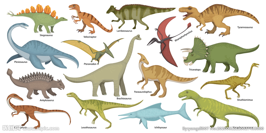 侏罗纪恐龙插画设计