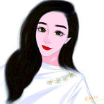 手绘美女头像