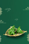 端午节吃粽子背景素材