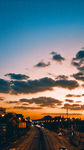 城市夕阳