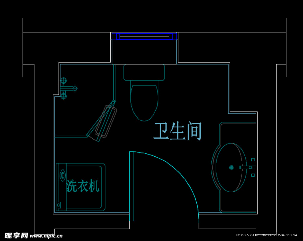 卫生间平面布置图 淋浴