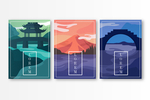 几何背景海报
