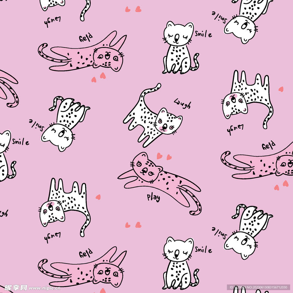 卡通猫印花