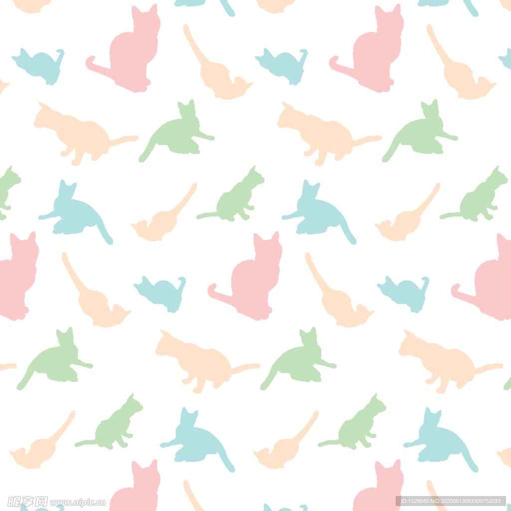 卡通猫印花