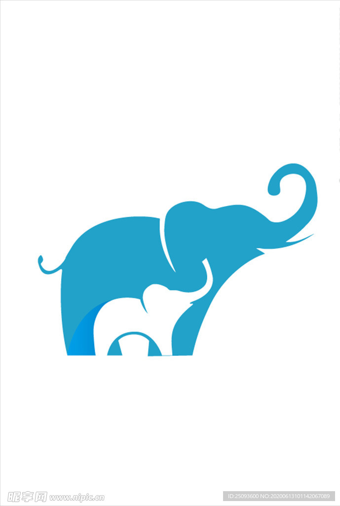 大象小象标志图片