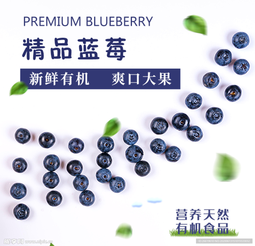 精品蓝莓标签