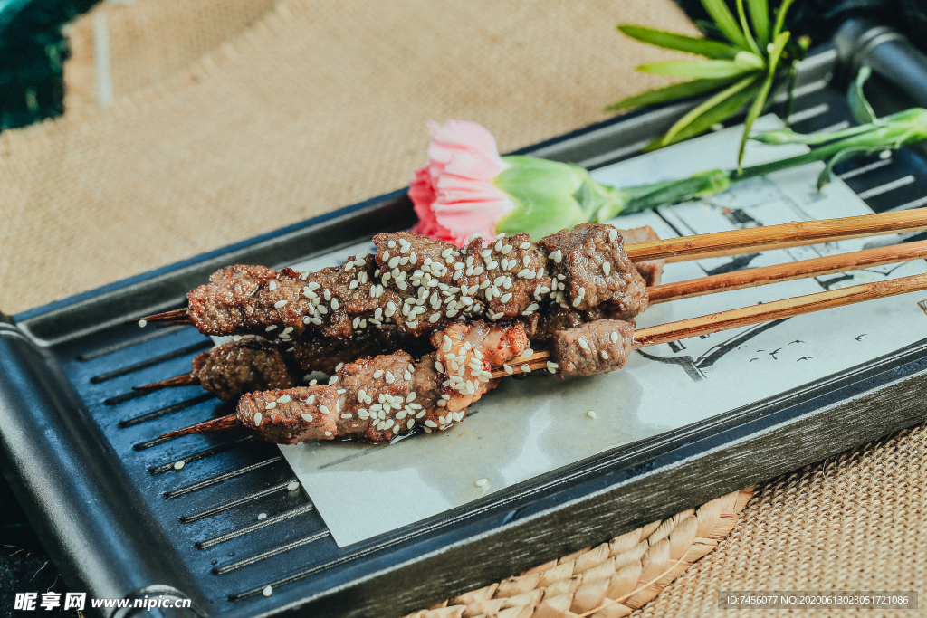 牛肉串30元3串高清美食图