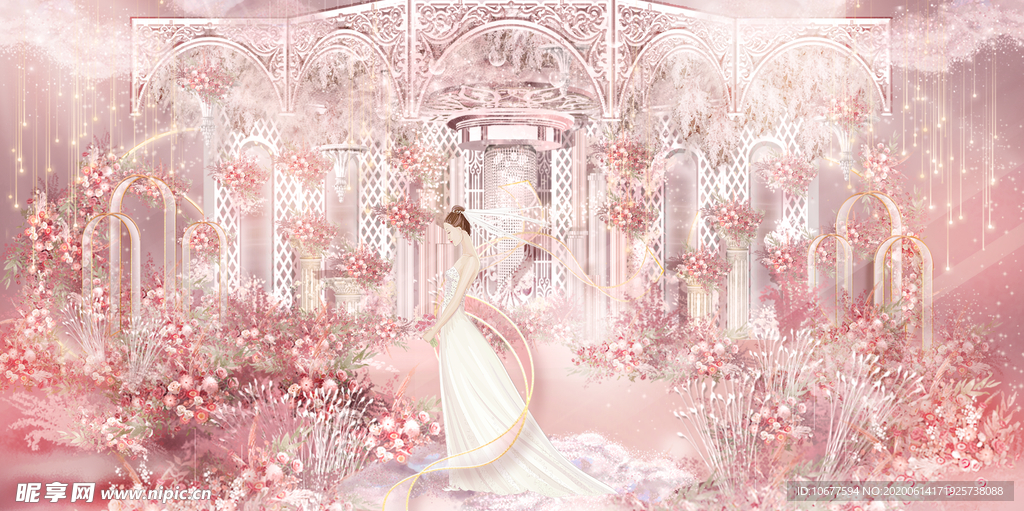 婚礼效果图  粉色唯美·