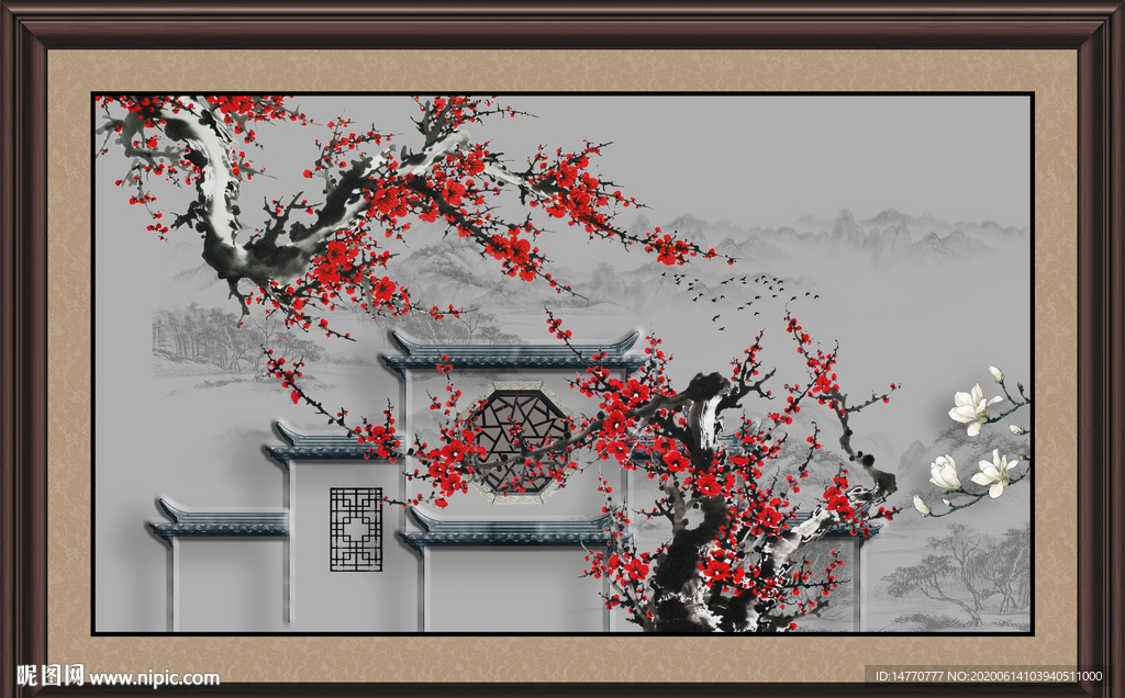 国画梅花