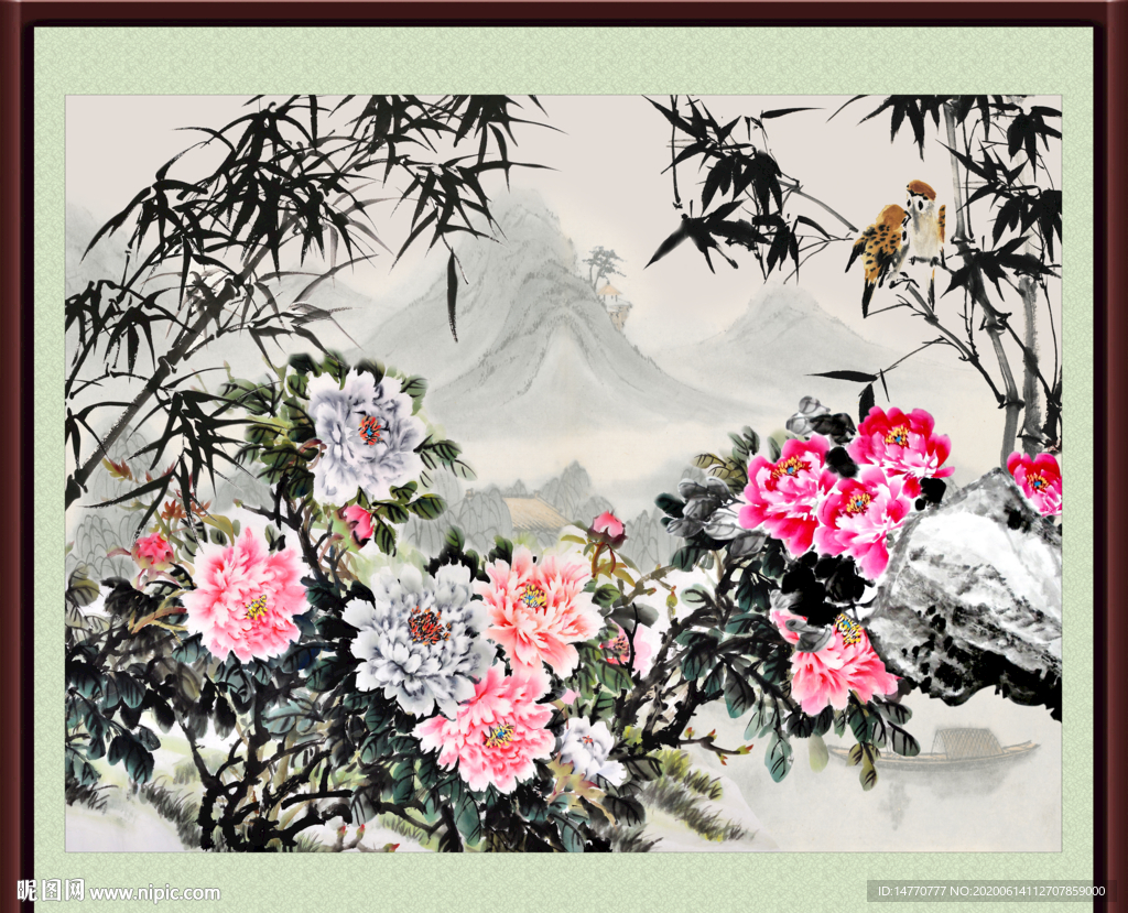 国画牡丹