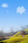 蓝色天空背景