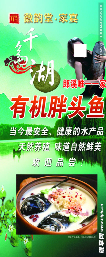 胖头鱼展架