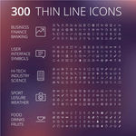 300个互联网常用图标矢量素材