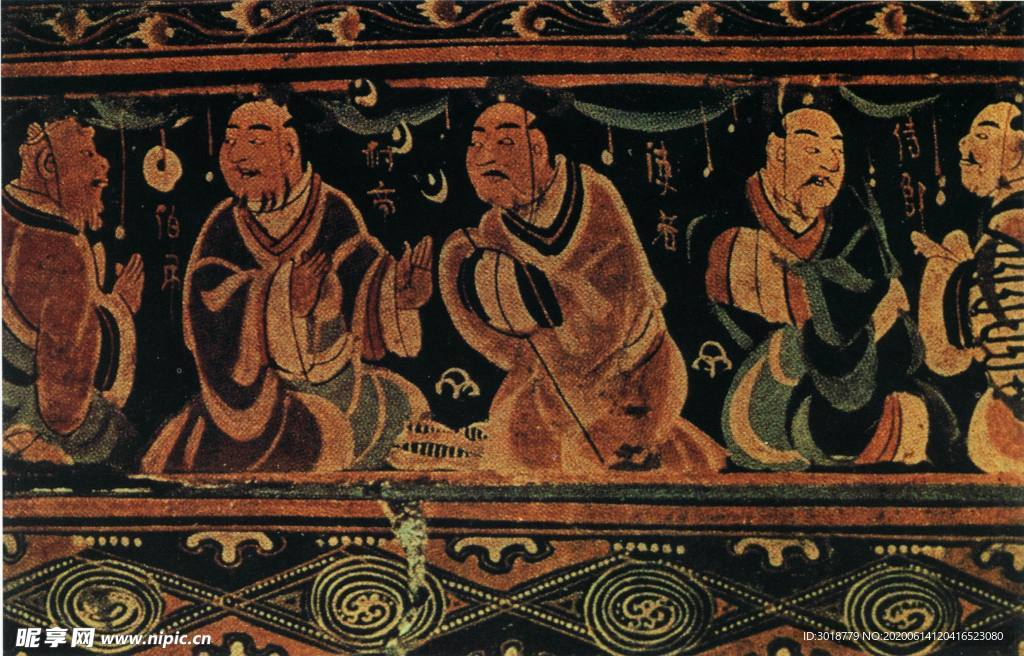 古代人物画设计图__绘画书法_文化艺术_设计图库_昵图网