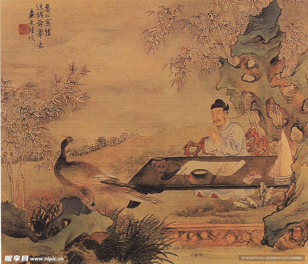 古代山水画设计图__绘画书法_文化艺术_设计图库_昵图网