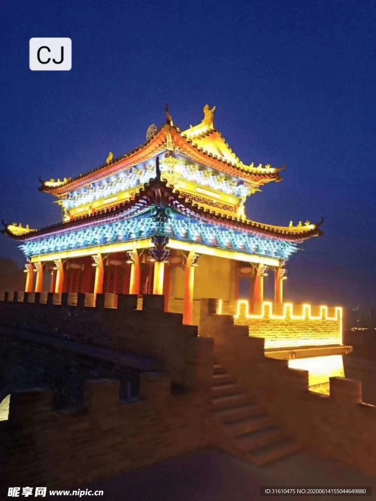 楼体屋檐亮化图片