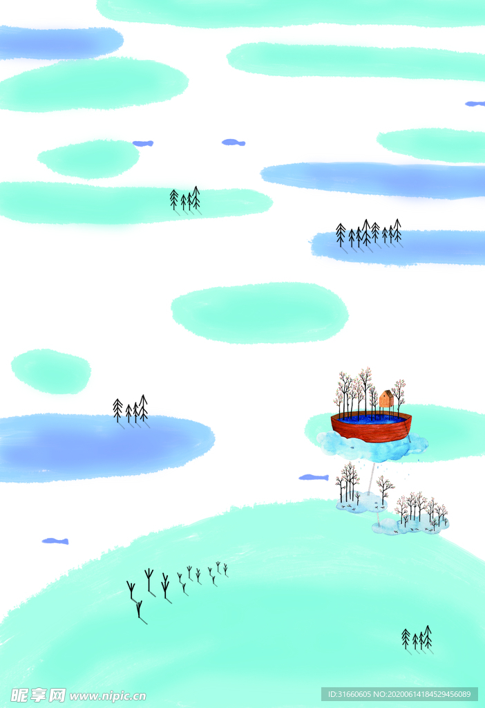 插画 手绘 风景