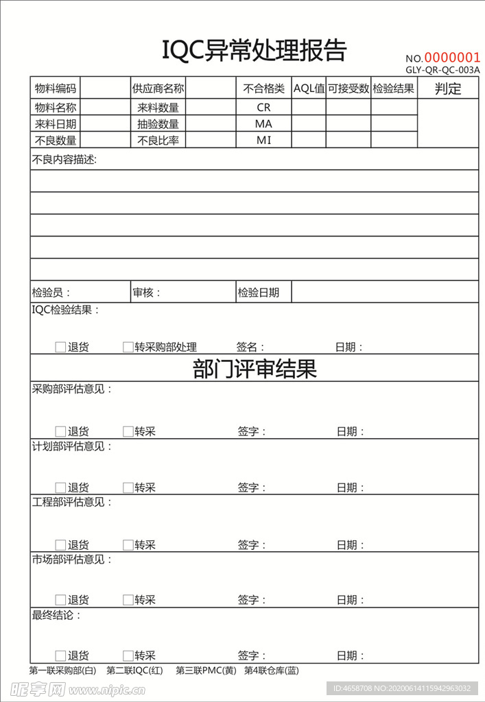 IQC异常处理报告