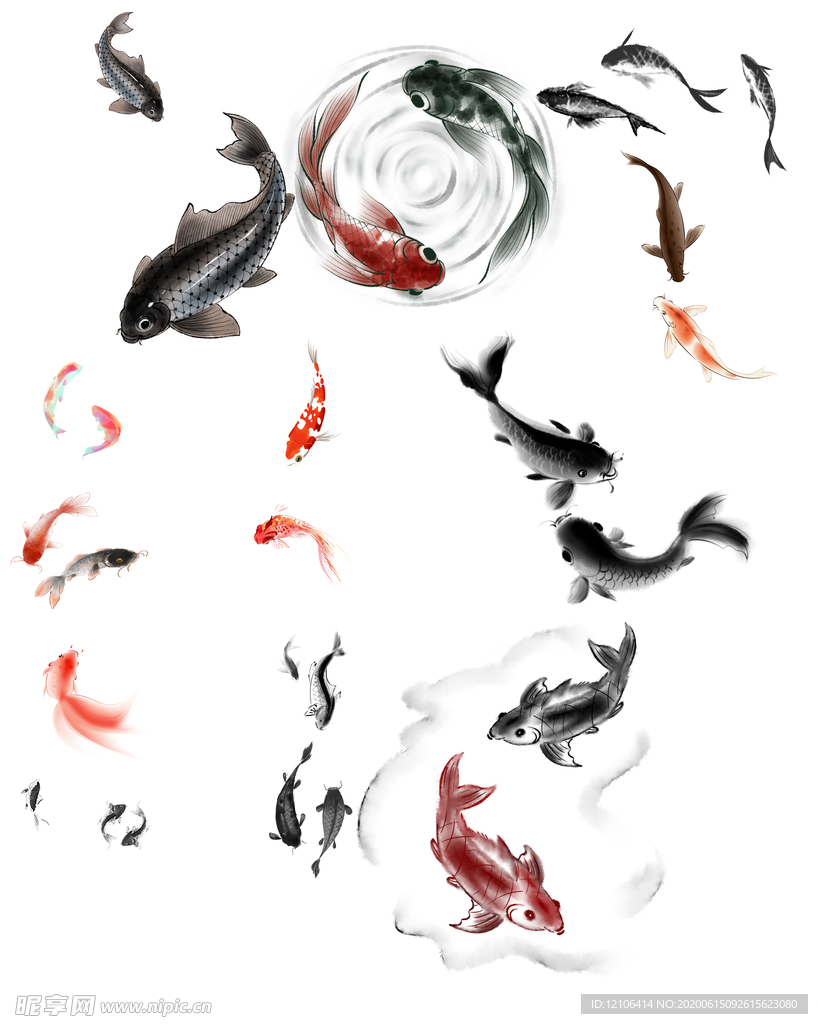 水墨鱼