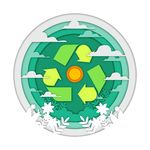 剪纸风格环保素材