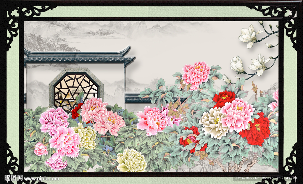 国画牡丹