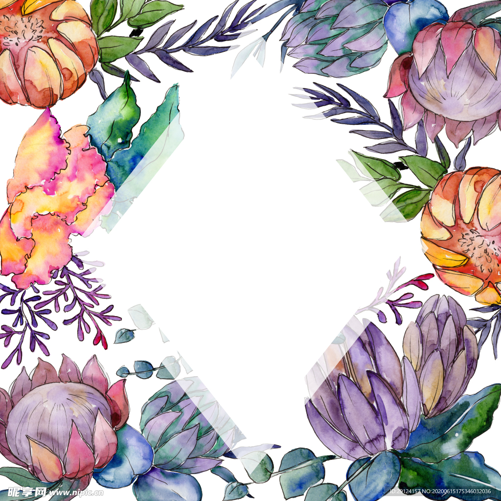 花卉边框