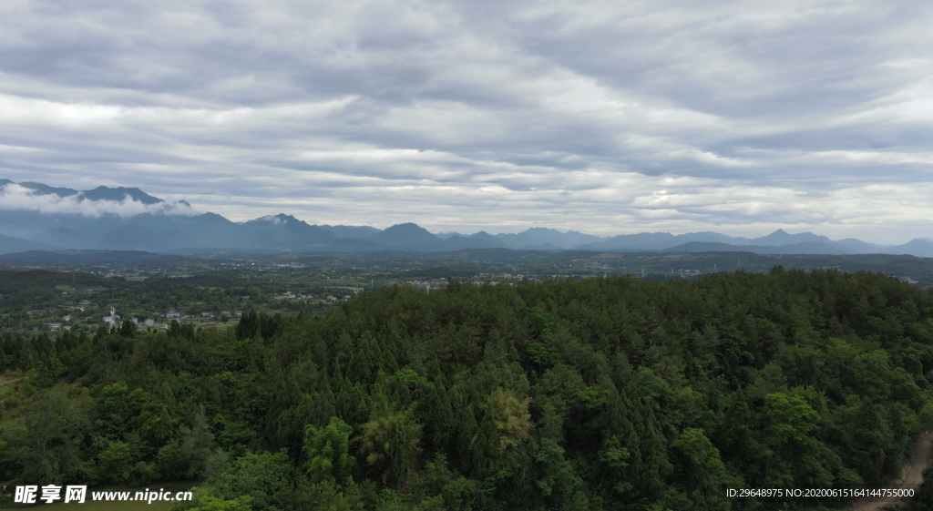 山 风景 自然 田园 民居 蓝