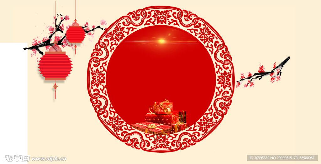 红色背景