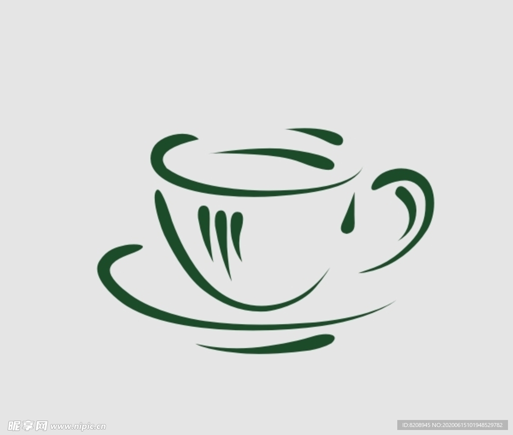 茶杯简笔线条