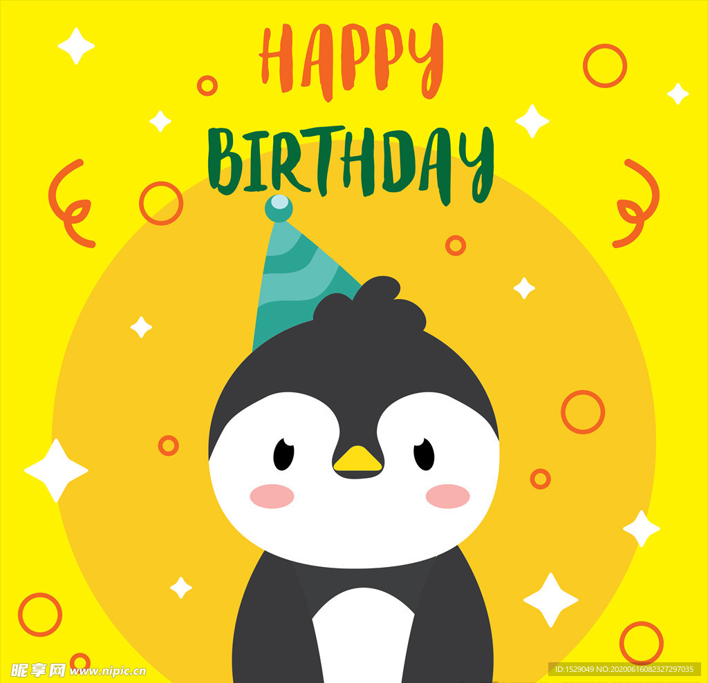 卡通动物生日